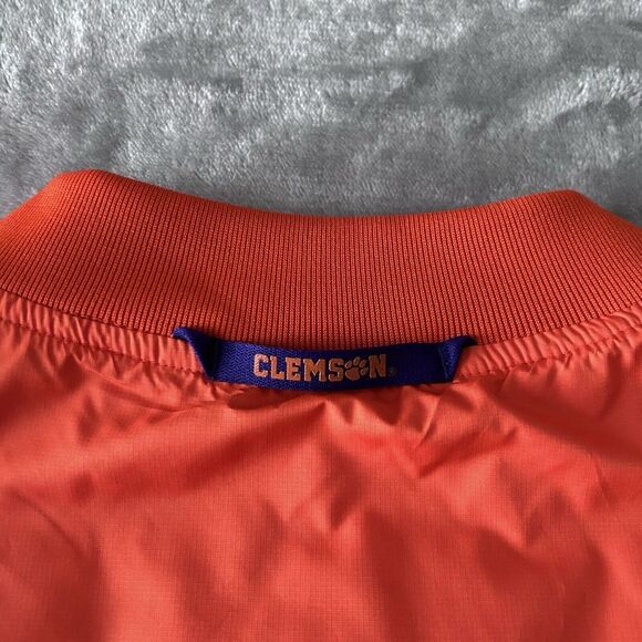 Nike Clemson Tigers Mens Size Large Full Zip Vest Jacket Orange White - Picture 5 of 8